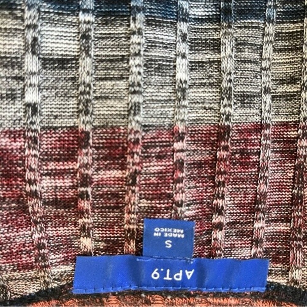 Apt. 9 Striped Open Front Multi Colored Cardigan … - image 5